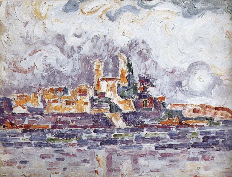 Paul Signac Study of red sunset